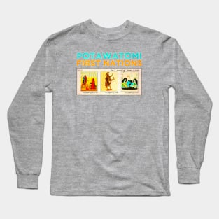 Council of the Fire • Potawatomi • Native Milwaukee WI Long Sleeve T-Shirt